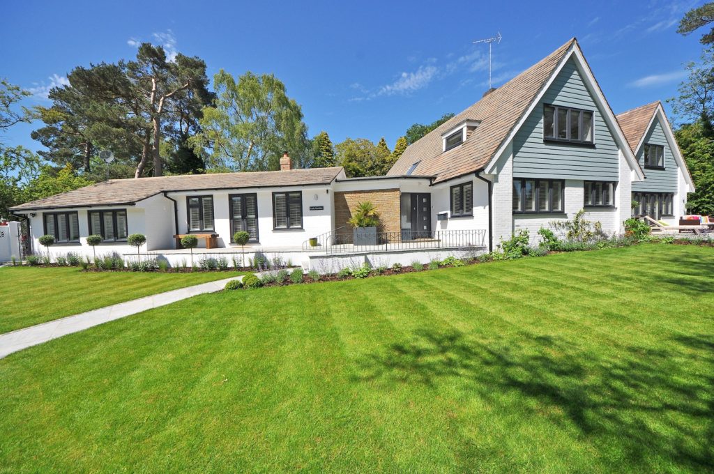 a picture of a front yard of a house